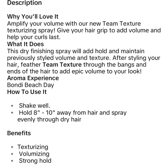 5/$25 Beachwaver Team Texture Dry Finishing Spray, travel- 1.3oz (New/Unused) - Picture 4 of 4